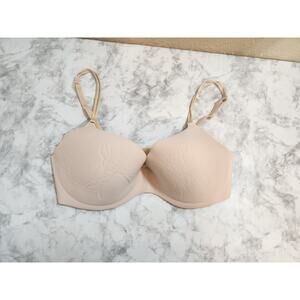 Wacoal Women's Tan Comfortable Adjustable Clasp Back T‎ Shirt Bra Size 36D
